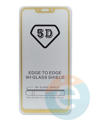 Защитное стекло 9D с полной проклейкой на Huawei Nova 3 золотистое - фото 45061