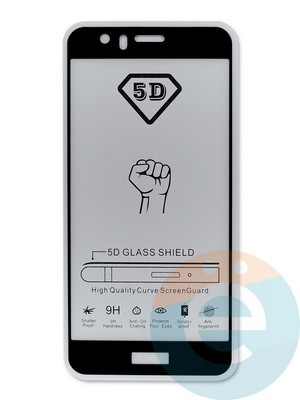 Защитное стекло 9D с полной проклейкой на Huawei Honor 8 черное - фото 45067
