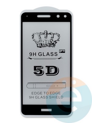 Защитное стекло 9D с полной проклейкой на Huawei Y5 2017 черное - фото 45071