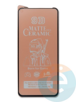 Защитное стекло Ceramics Matte (без упаковки) для Xiaomi Redmi Note 9T черное - фото 45483