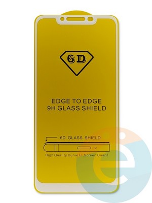 Защитное стекло 9D с полной проклейкой на Xiaomi Mi 8X белое - фото 45140