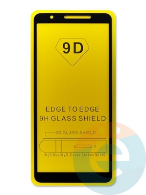 Защитное стекло 9D с полной проклейкой на Samsung Galaxy A01 Core черное - фото 45253