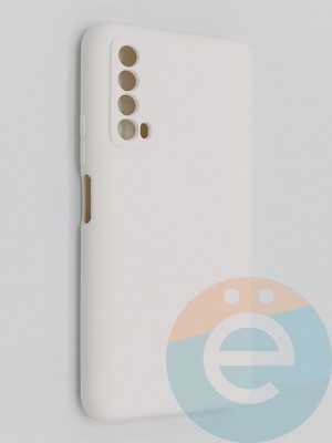 Накладка Silicone Cover (без логотипа, с защитой камеры) для Huawei P-smart 2021 молочная - фото 45271