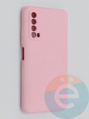 Накладка Silicone Cover (без логотипа, с защитой камеры) для Huawei P-smart 2021 розовая - фото 45273