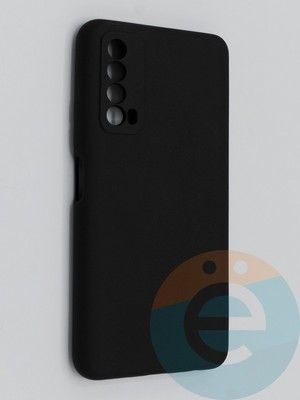 Накладка Silicone Cover (без логотипа, с защитой камеры) для Huawei P-smart 2021 черная - фото 45275