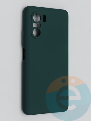 Накладка Silicone Cover (без логотипа, с защитой камеры) для Poco F3 зеленая - фото 45277