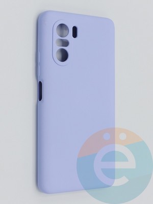 Накладка Silicone Cover (без логотипа, с защитой камеры) для Poco F3 сиреневая - фото 45282