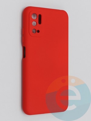 Накладка Silicone Cover (без логотипа, с защитой камеры) для Poco M3 Pro/Redmi Note 10 5G красная - фото 45286