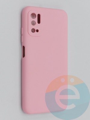 Накладка Silicone Cover (без логотипа, с защитой камеры) для Poco M3 Pro/Redmi Note 10 5G розовая - фото 45289