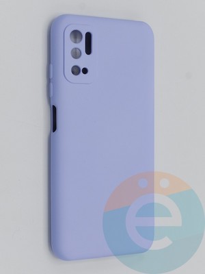 Накладка Silicone Cover (без логотипа, с защитой камеры) для Poco M3 Pro/Redmi Note 10 5G сиреневая - фото 45290