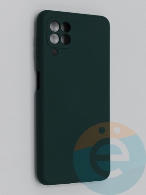 Накладка Silicone Cover (без логотипа, с защитой камеры) для Samsung Galaxy A22 4G зеленая - фото 45325