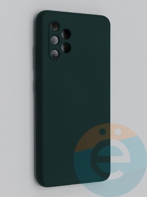 Накладка Silicone Cover (без логотипа, с защитой камеры) для Samsung Galaxy A32 4G зеленая - фото 45333