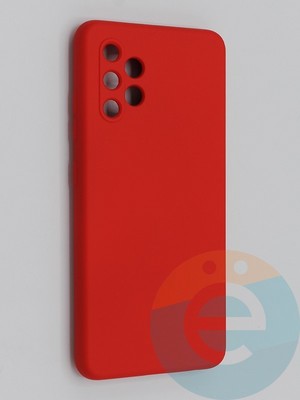 Накладка Silicone Cover (без логотипа, с защитой камеры) для Samsung Galaxy A32 4G красная - фото 45334