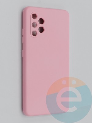Накладка Silicone Cover (без логотипа, с защитой камеры) для Samsung Galaxy A32 4G розовая - фото 45337