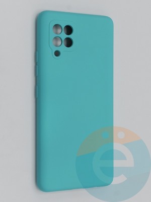 Накладка Silicone Cover (без логотипа, с защитой камеры) для Samsung Galaxy A42 бирюзовая - фото 45340