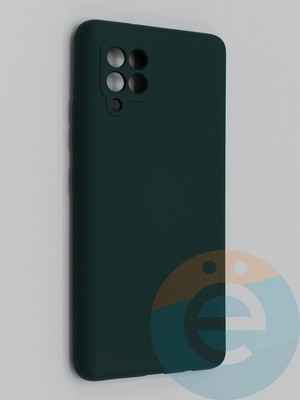 Накладка Silicone Cover (без логотипа, с защитой камеры) для Samsung Galaxy A42 зеленая - фото 45341