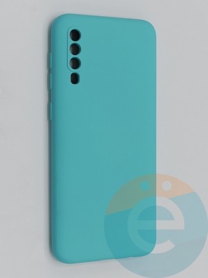 Накладка Silicone Cover (без логотипа, с защитой камеры) для Samsung Galaxy A50 бирюзовая - фото 45348