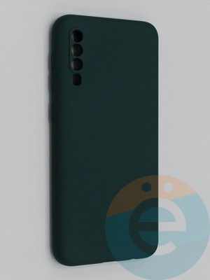 Накладка Silicone Cover (без логотипа, с защитой камеры) для Samsung Galaxy A50 зеленая - фото 45349