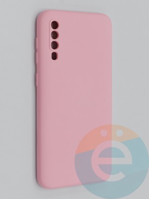 Накладка Silicone Cover (без логотипа, с защитой камеры) для Samsung Galaxy A50 розовая - фото 45353