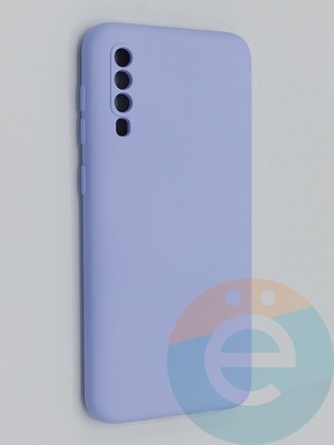 Накладка Silicone Cover (без логотипа, с защитой камеры) для Samsung Galaxy A50 сиреневая - фото 45354