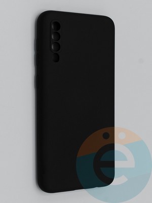 Накладка Silicone Cover (без логотипа, с защитой камеры) для Samsung Galaxy A50 черная - фото 45355