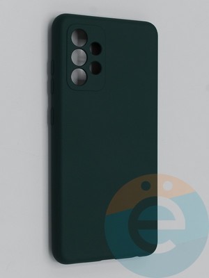 Накладка Silicone Cover (без логотипа, с защитой камеры) для Samsung Galaxy A52 зеленая - фото 45357