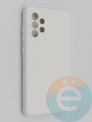 Накладка Silicone Cover (без логотипа, с защитой камеры) для Samsung Galaxy A52 молочная - фото 45359