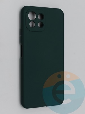 Накладка Silicone Cover (без логотипа, с защитой камеры) для Xiaomi Mi 11 Lite зеленая - фото 45373