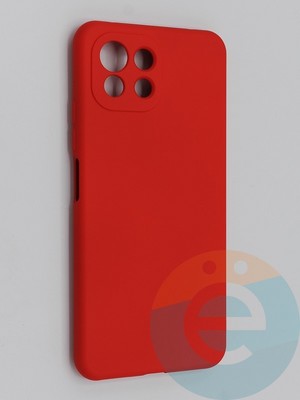 Накладка Silicone Cover (без логотипа, с защитой камеры) для Xiaomi Mi 11 Lite красная - фото 45374