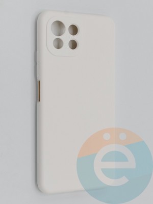 Накладка Silicone Cover (без логотипа, с защитой камеры) для Xiaomi Mi 11 Lite молочная - фото 45375