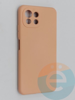Накладка Silicone Cover (без логотипа, с защитой камеры) для Xiaomi Mi 11 Lite пудровая - фото 45376