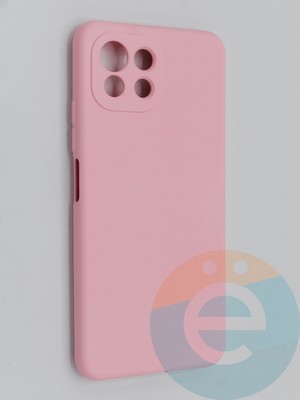 Накладка Silicone Cover (без логотипа, с защитой камеры) для Xiaomi Mi 11 Lite розовая - фото 45377