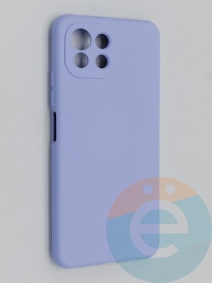 Накладка Silicone Cover (без логотипа, с защитой камеры) для Xiaomi Mi 11 Lite сиреневая - фото 45378