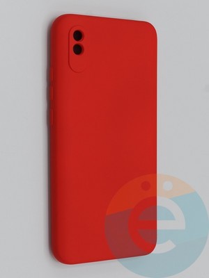Накладка Silicone Cover (без логотипа, с защитой камеры) для Xiaomi Redmi 9A красная - фото 45382