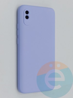Накладка Silicone Cover (без логотипа, с защитой камеры) для Xiaomi Redmi 9A сиреневая - фото 45386