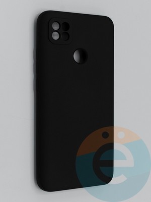 Накладка Silicone Cover (без логотипа, с защитой камеры) для Xiaomi Redmi 9C/10A черная - фото 45395