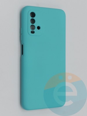 Накладка Silicone Cover (без логотипа, с защитой камеры) для Xiaomi Redmi 9T бирюзовая - фото 45396
