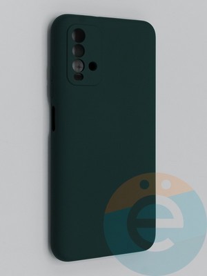 Накладка Silicone Cover (без логотипа, с защитой камеры) для Xiaomi Redmi 9T зеленая - фото 45397
