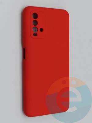 Накладка Silicone Cover (без логотипа, с защитой камеры) для Xiaomi Redmi 9T красная - фото 45398
