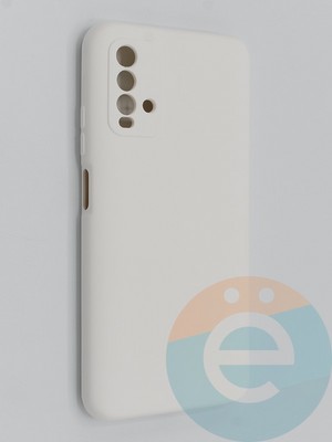 Накладка Silicone Cover (без логотипа, с защитой камеры) для Xiaomi Redmi 9T молочная - фото 45399
