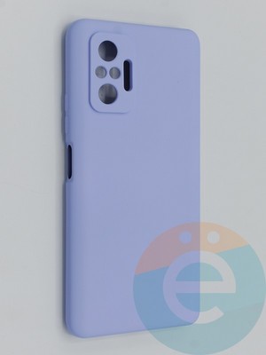 Накладка Silicone Cover (без логотипа, с защитой камеры) для Xiaomi Redmi Note 10 Pro 4G сиреневая - фото 45418