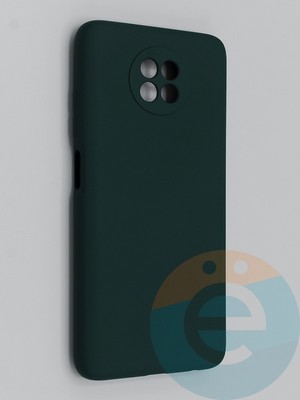 Накладка Silicone Cover (без логотипа, с защитой камеры) для Xiaomi Redmi Note 9T зеленая - фото 45429