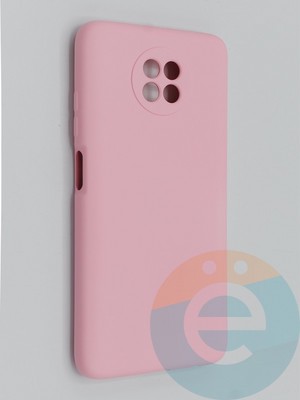 Накладка Silicone Cover (без логотипа, с защитой камеры) для Xiaomi Redmi Note 9T розовая - фото 45433