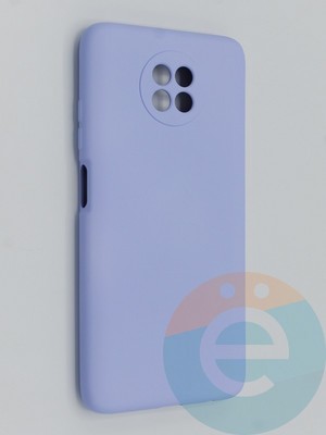 Накладка Silicone Cover (без логотипа, с защитой камеры) для Xiaomi Redmi Note 9T сиреневая - фото 45434