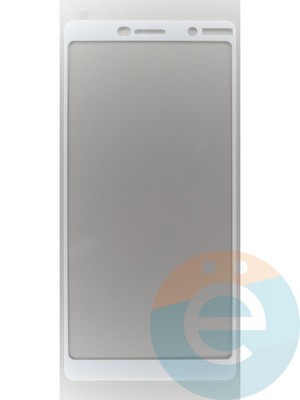 Защитное стекло 2D полноэкранное на Nokia 7 Plus белое - фото 45557