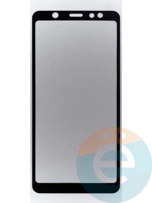 Защитное стекло 2D полноэкранное на Samsung Galaxy A6 Plus 2018 черное - фото 45562