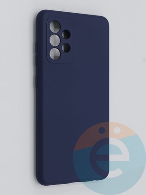 Накладка Silicone Cover (без логотипа, с защитой камеры) для Samsung Galaxy A50 синяя - фото 45704