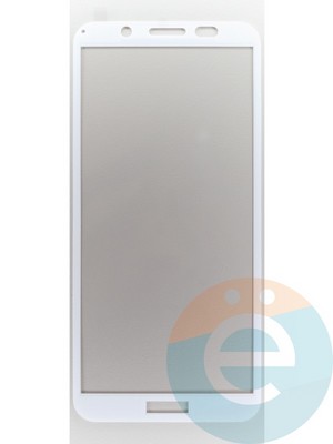 Защитное стекло 2D полноэкранное на Huawei Y5 Prime 2018/ Honor 7A белое - фото 45760