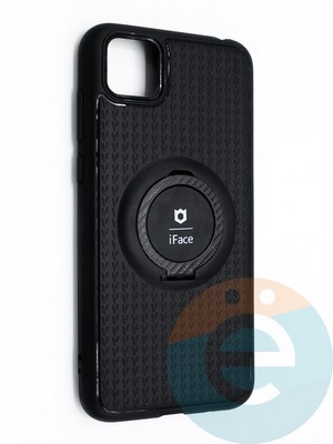 Накладка силиконовая iFace на Huawei Y5P/Honor 9S с металлической пластиной с кольцом - фото 45789