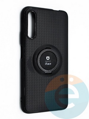 Накладка силиконовая iFace на Huawei Y9S с металлической пластиной с кольцом - фото 45791